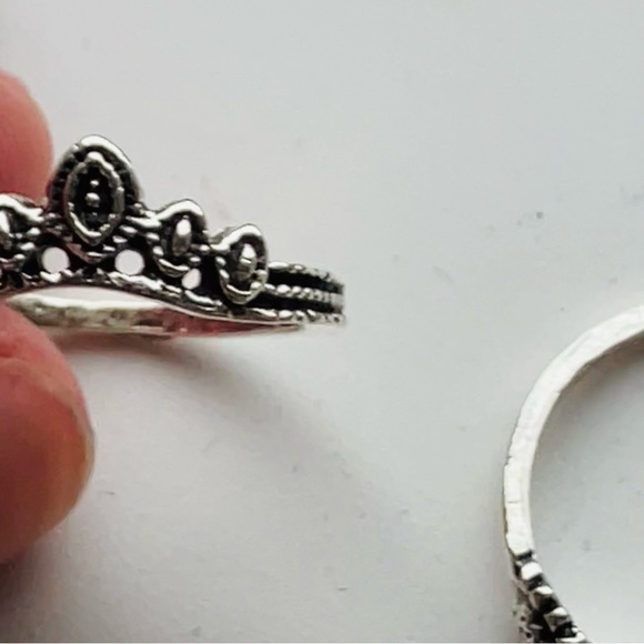 Boutique Silver Plated Bohemuan Stacking Ring Set - Picture 2 of 4